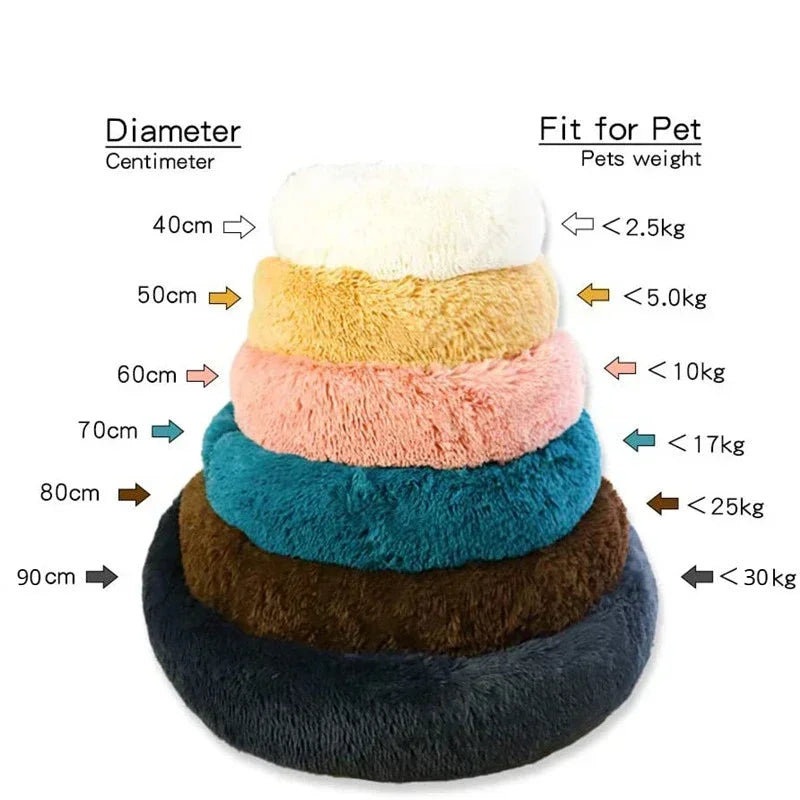 ποΈ Plush Donut Pet Bed πΆπ± Ultra-Soft & Washable Calming Bed for Cats and Dogs