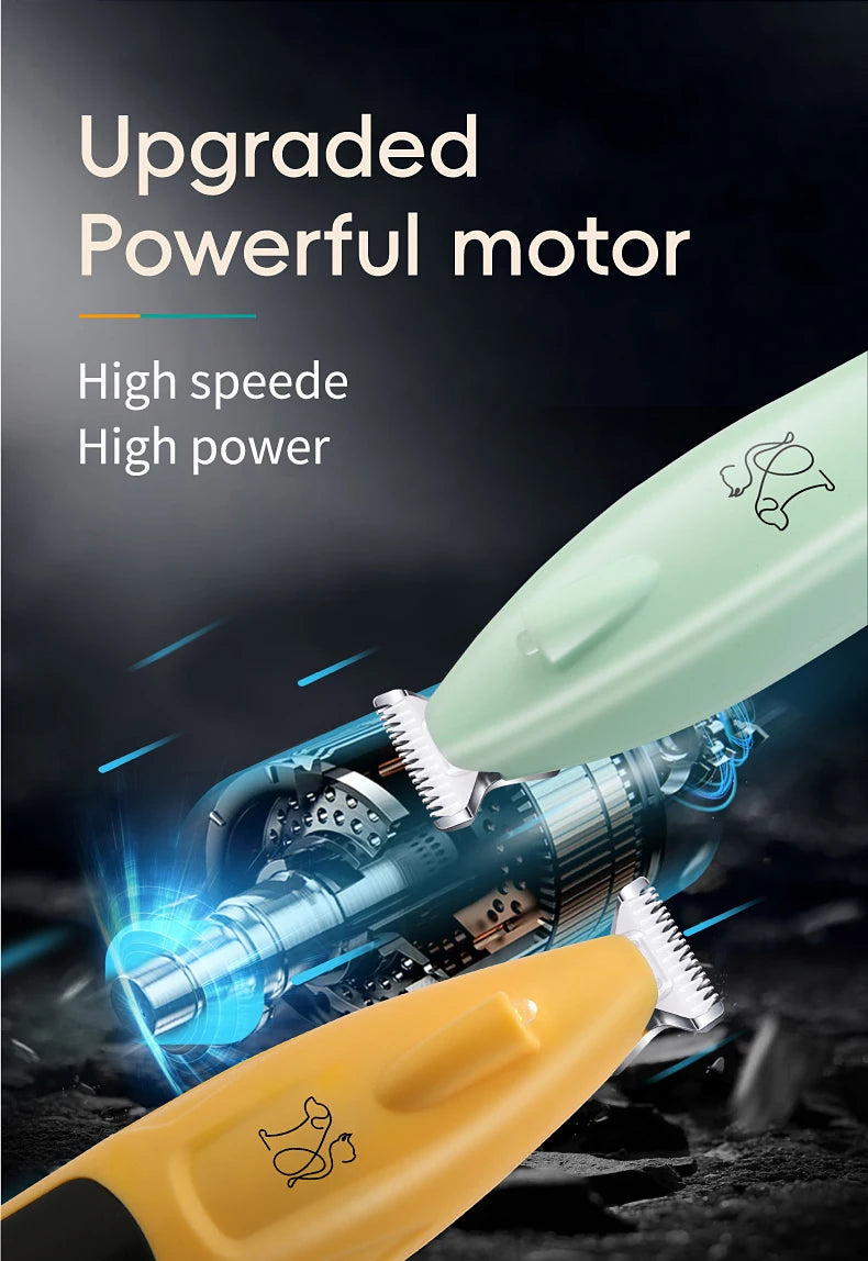 ๐ฆ Pet Paw Trimmer ๐พ LED Grooming Clipper with 2 Speeds & Wide Blade