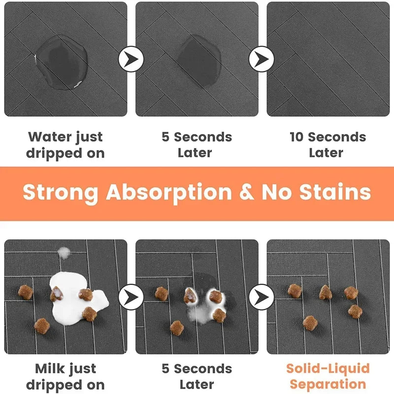 ๐ฝ๏ธ Waterproof Pet Food Mat โจ Non-Slip Placemat for Dogs & Cats
