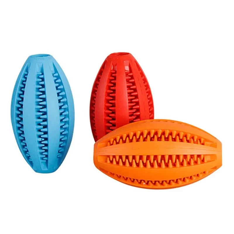 Dog Chew Ball Toy Tough Rubber Dental Ball
