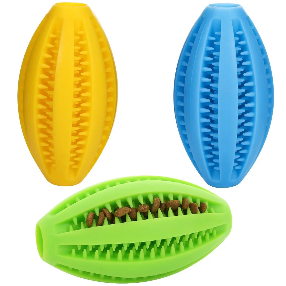 Dog Chew Ball Toy Tough Rubber Dental Ball