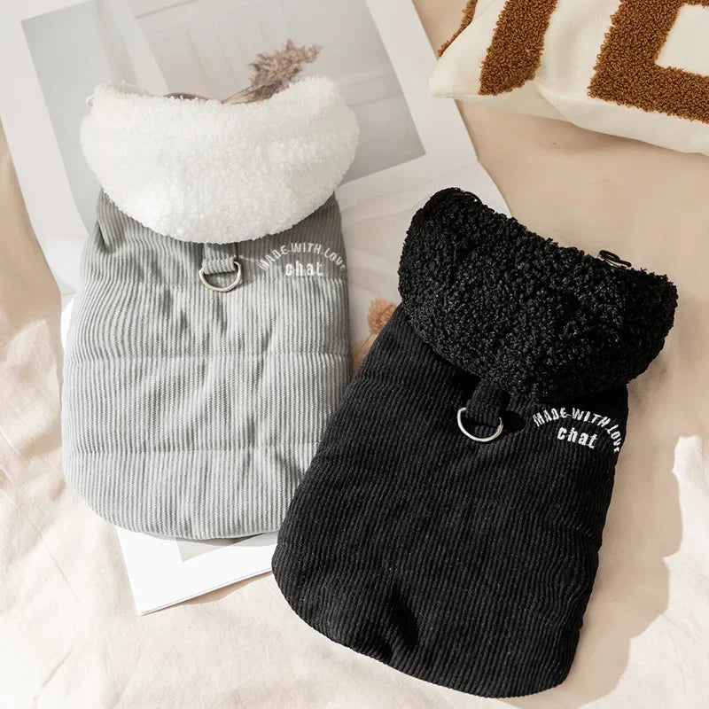 ๐งฅ Quilted Dog Hoodie ๐พ | Warm Vest for Small Pets โ๏ธ