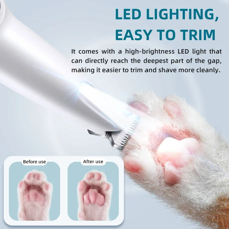 ๐พ LED Pet Nail Grinder ๐ 3-Speed Rechargeable Nail Trimmer for Dogs & Cats