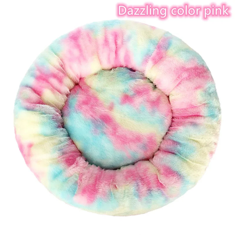 ποΈ Plush Donut Pet Bed πΆπ± Ultra-Soft & Washable Calming Bed for Cats and Dogs