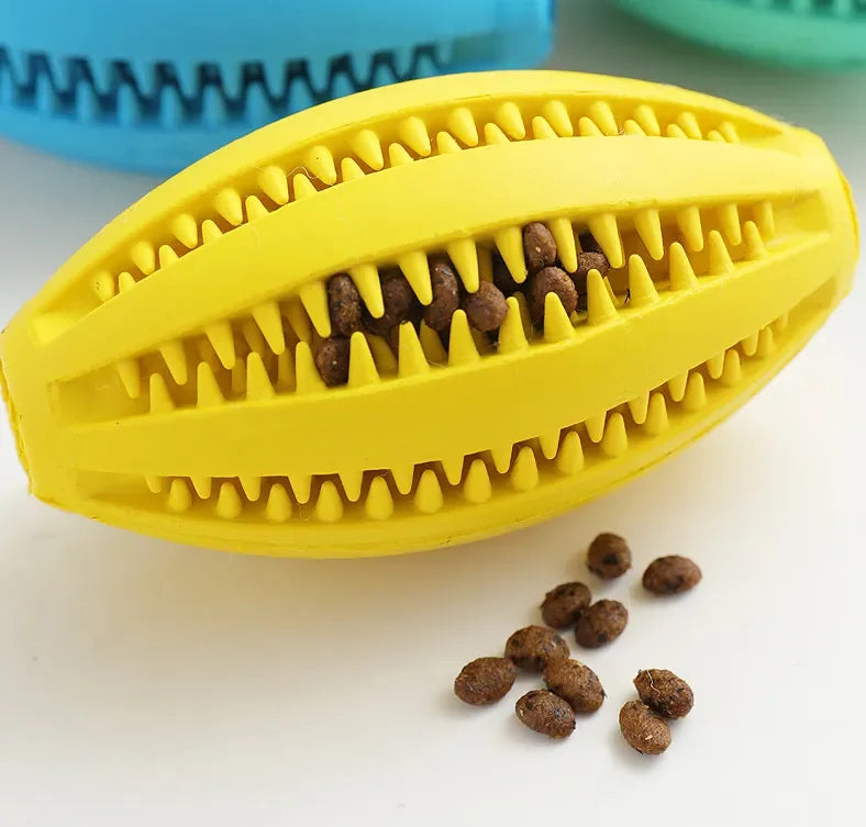 Dog Chew Ball Toy Tough Rubber Dental Ball