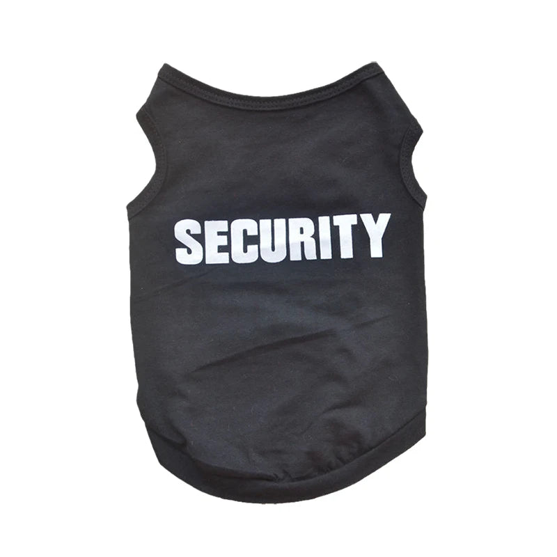 ๐ก๏ธ Security Dog Shirt ๐ Summer Pet Clothes for Small Dogs & Cats