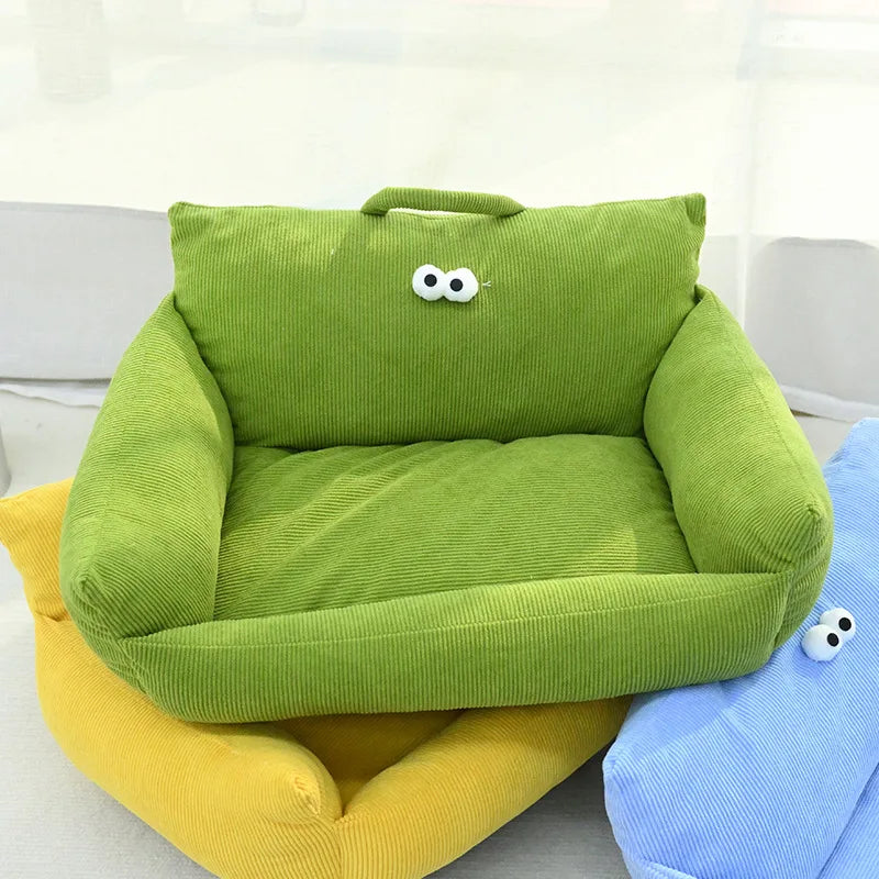 ๐๏ธ Soft Sofa-Style Pet Bed ๐ถ Warm & Stylish Winter Nest for Small Dogs & Cats