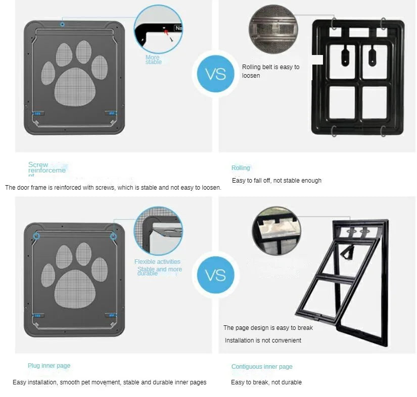๐พ Small Pet Screen Door with Paw Design โจ Easy Install & Bite-Resistant