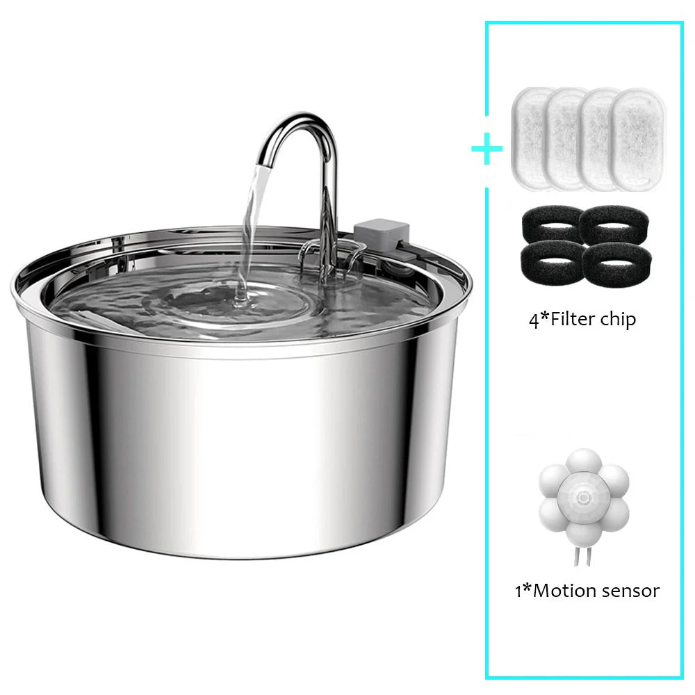 ๐ฆ Stainless Steel Auto Water Fountain for Cats & Dogs ๐พ