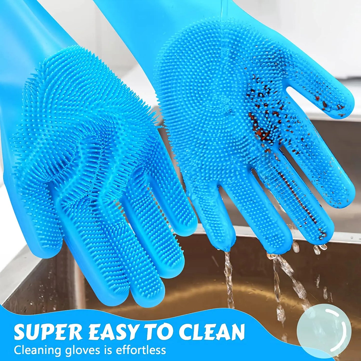 ๐งค๐ Pet Bathing Gloves ๐งผ Silicone Grooming & Deshedding Scrubber