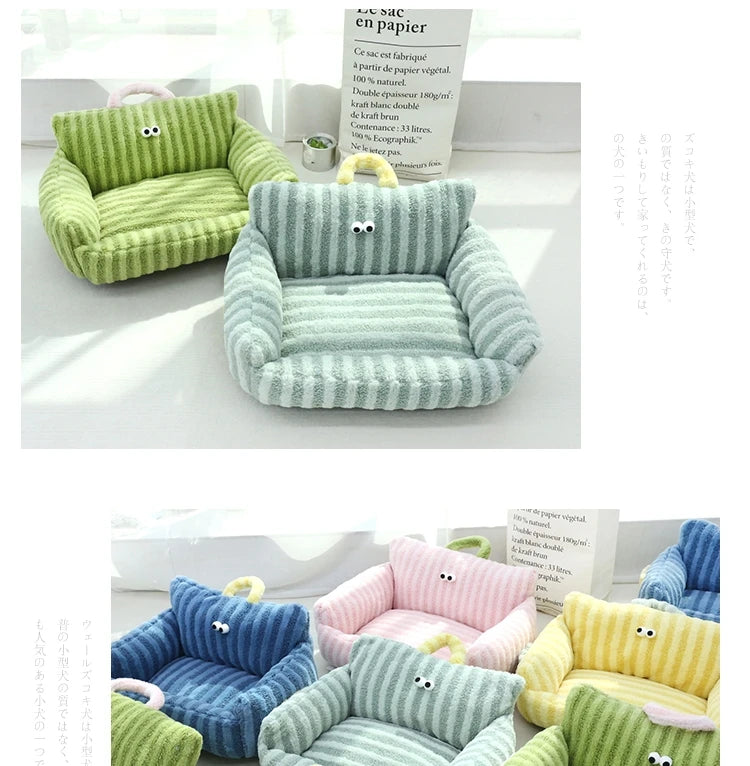 ๐๏ธ Soft Sofa-Style Pet Bed ๐ถ Warm & Stylish Winter Nest for Small Dogs & Cats