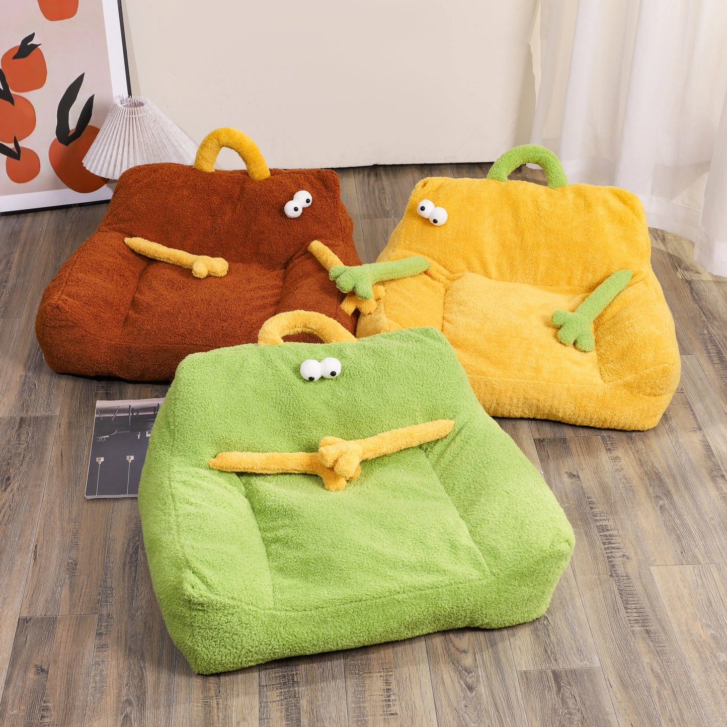 Cartoon Monster Plush Pet Sofa 🛋️ – Cute & Cozy Nest for Small & Medium Dogs & Cats