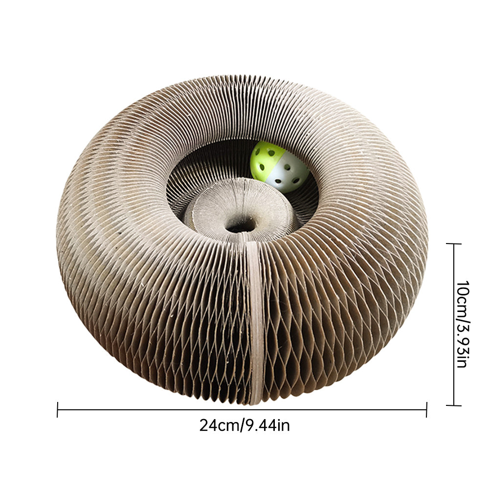 Foldable Cat Tunnel Toy ๐ฑโจ with Bell & Scratch Pad ๐ฏ