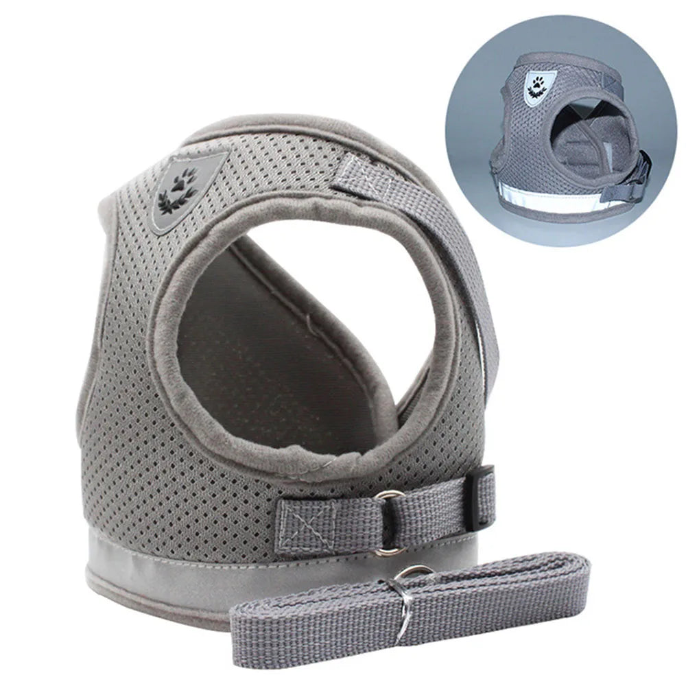 Adjustable Cat Harness & Leash Set – Breathable & Reflective
