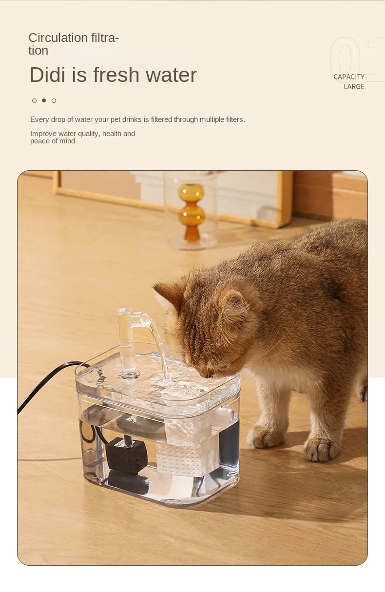 💦Automatic Pet Water Fountain 💧 – Fresh Circulating Dispenser for Cats & Dogs