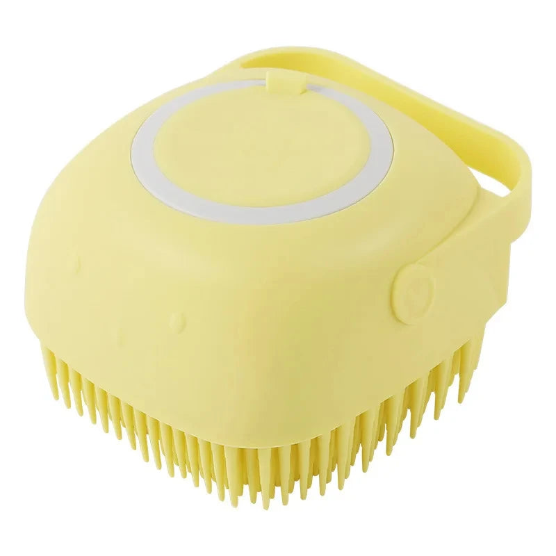 Silicone Pet Bath Brush ๐๐ถ Gentle Scrubber & Massager for Dogs & Cats