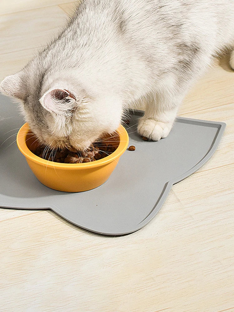 🧼 Waterproof Pet Feeding Mat 🐾 Non-Slip Silicone Placemat for Dogs & Cats