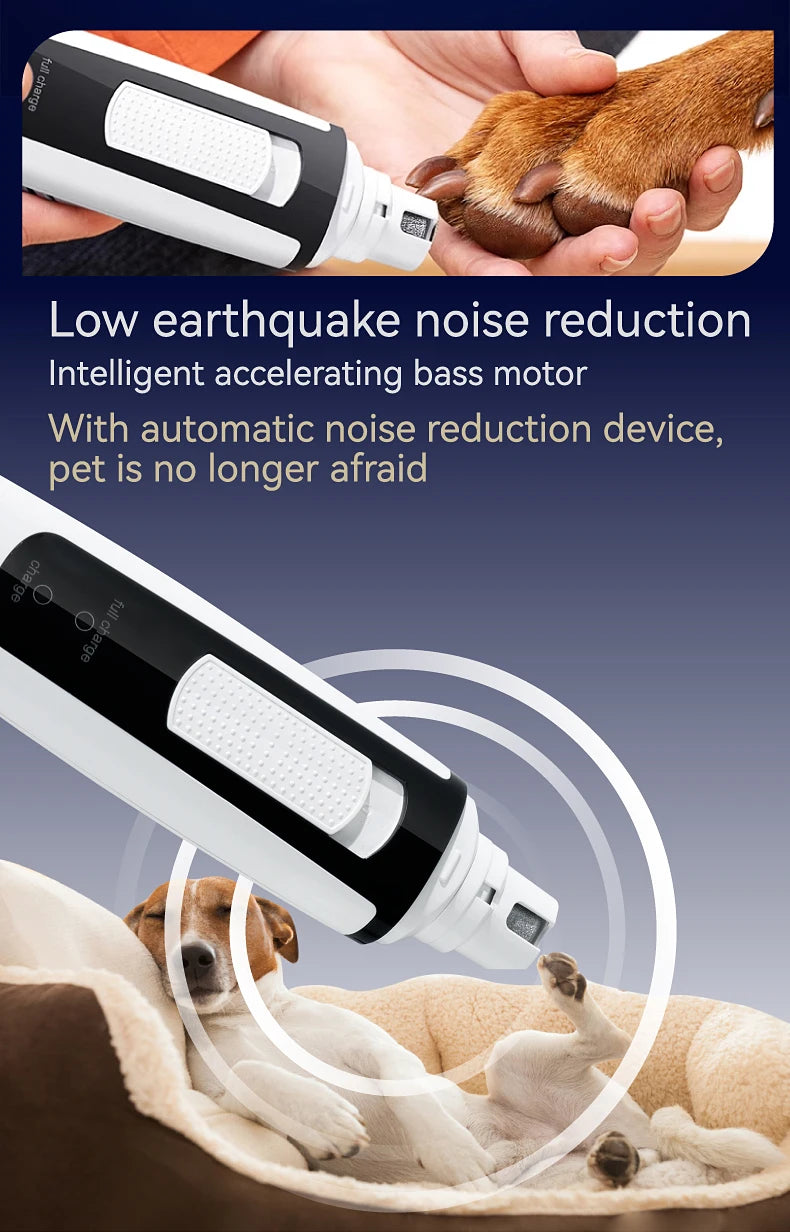๐ Electric Pet Nail Grinder ๐พ Rechargeable & Quiet with Diamond Head (P66)