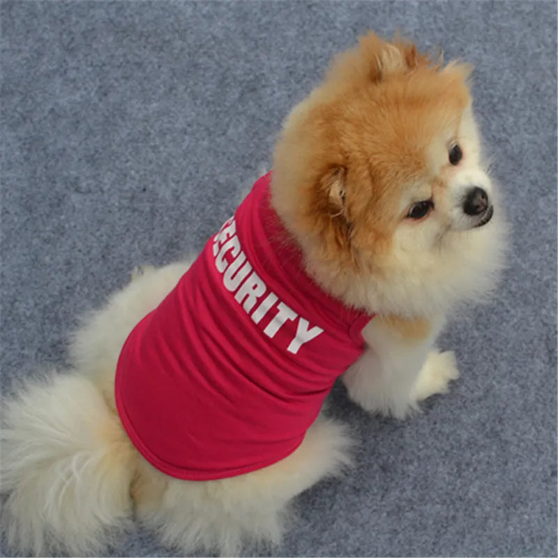 ๐ก๏ธ Security Dog Shirt ๐ Summer Pet Clothes for Small Dogs & Cats