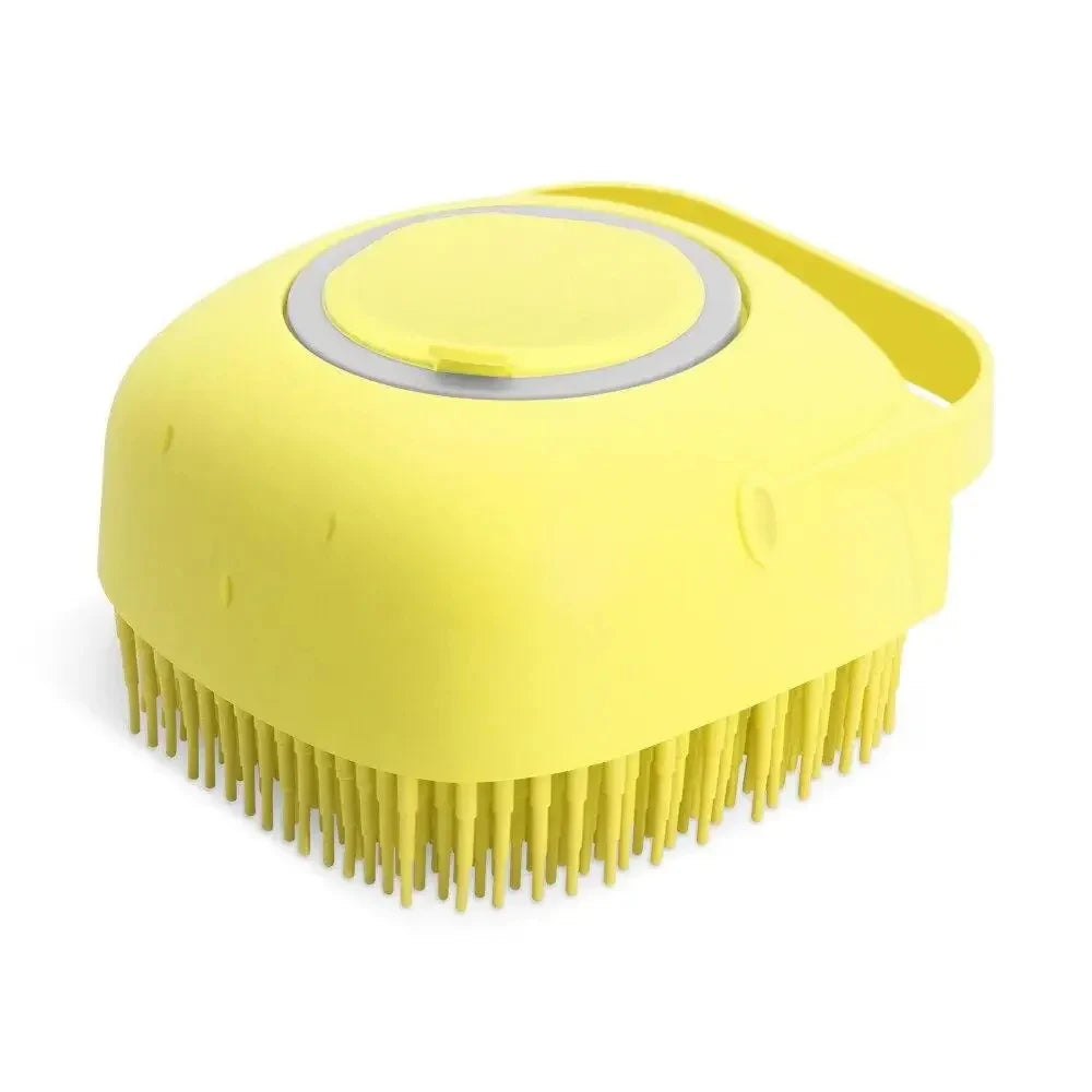 Silicone Pet Bath Brush ๐๐ถ Gentle Scrubber & Massager for Dogs & Cats