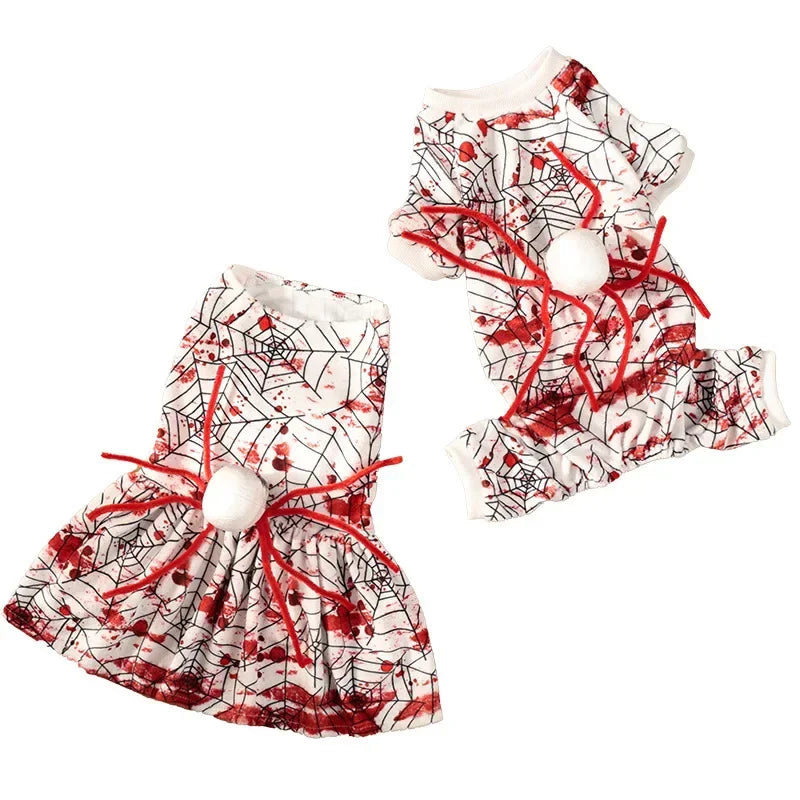 ๐ธ๏ธ Spooky Spider Web Halloween Dog Costume ๐ถ๐ป