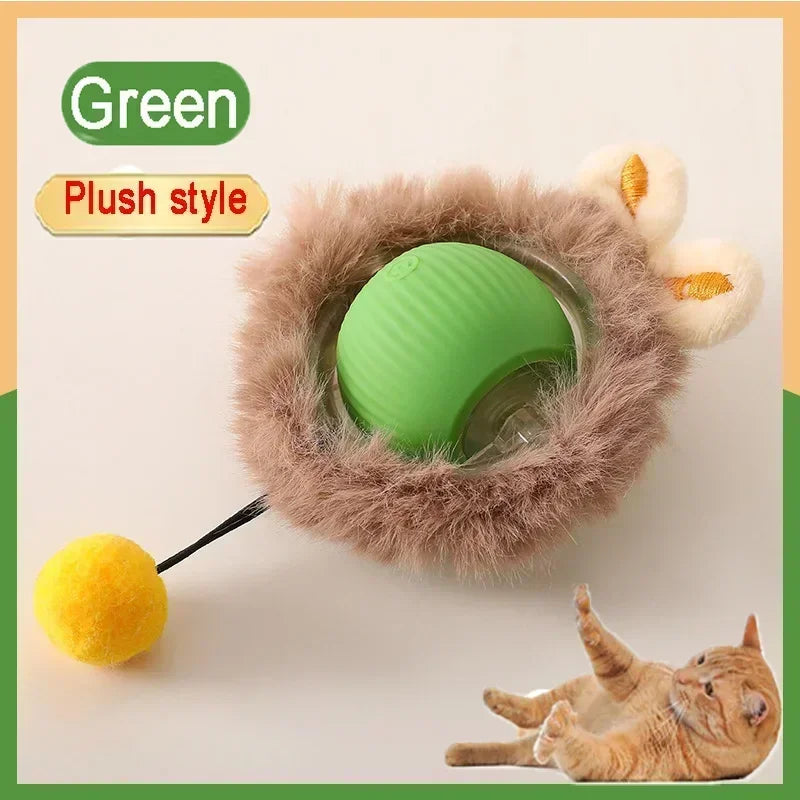 ๐งถ Rechargeable Cat Toy Ball โจ Interactive Automatic Rolling Ball with Simulated Tail