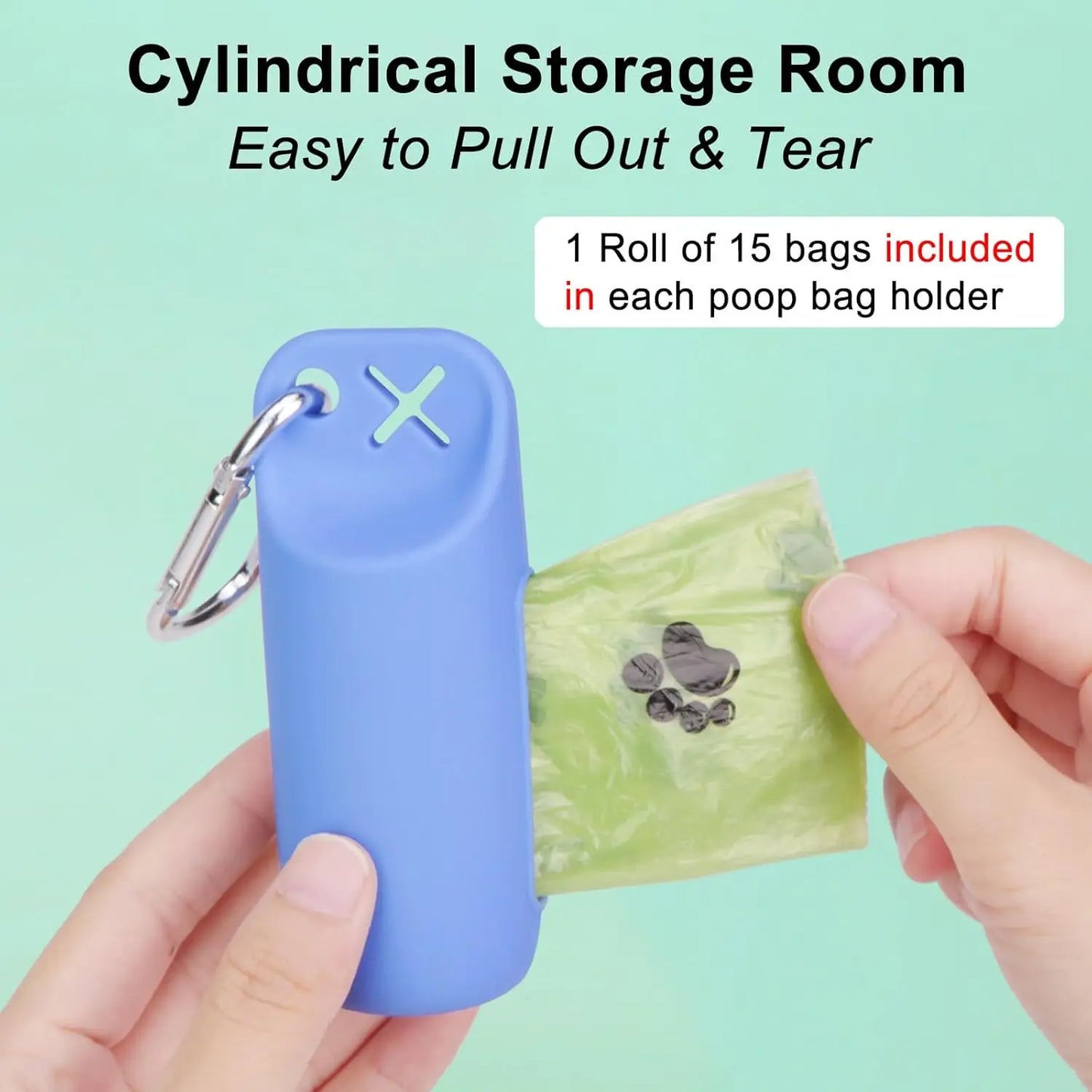 ๐ถ Silicone Dog Poop Bag Holder โ Portable Waste Bag Dispenser Box ๐งด