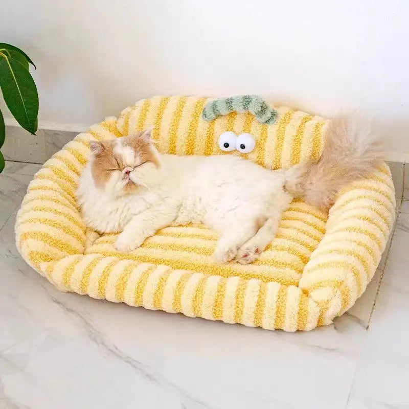 ๐๏ธ Soft Sofa-Style Pet Bed ๐ถ Warm & Stylish Winter Nest for Small Dogs & Cats