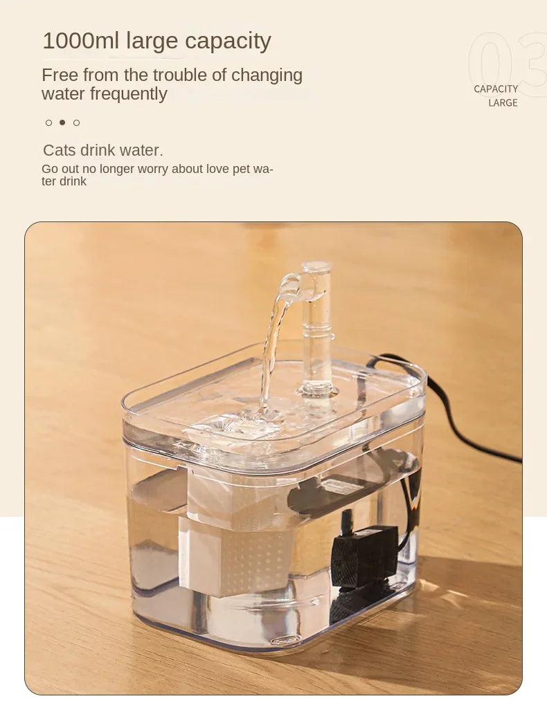💦Automatic Pet Water Fountain 💧 – Fresh Circulating Dispenser for Cats & Dogs