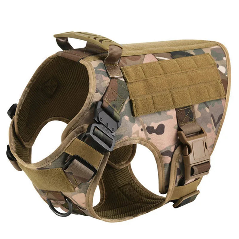 Tactical Dog Harness Set – Large Dog Vest + Leash + Collar