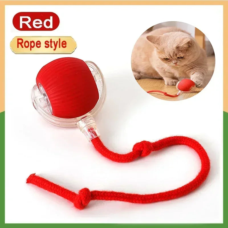 ๐งถ Rechargeable Cat Toy Ball โจ Interactive Automatic Rolling Ball with Simulated Tail