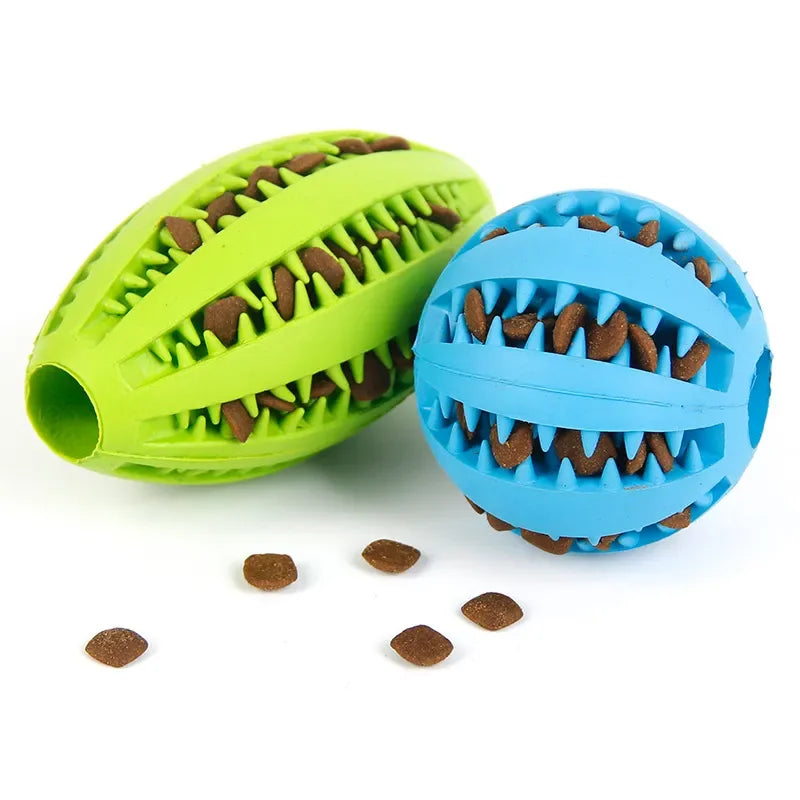 Dog Chew Ball Toy Tough Rubber Dental Ball