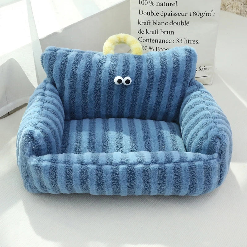 ๐๏ธ Soft Sofa-Style Pet Bed ๐ถ Warm & Stylish Winter Nest for Small Dogs & Cats