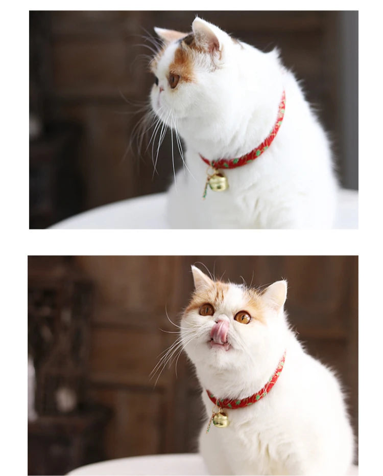 ๐ Christmas Pet Collar ๐ Adjustable Bell Necklace for Cats & Dogs