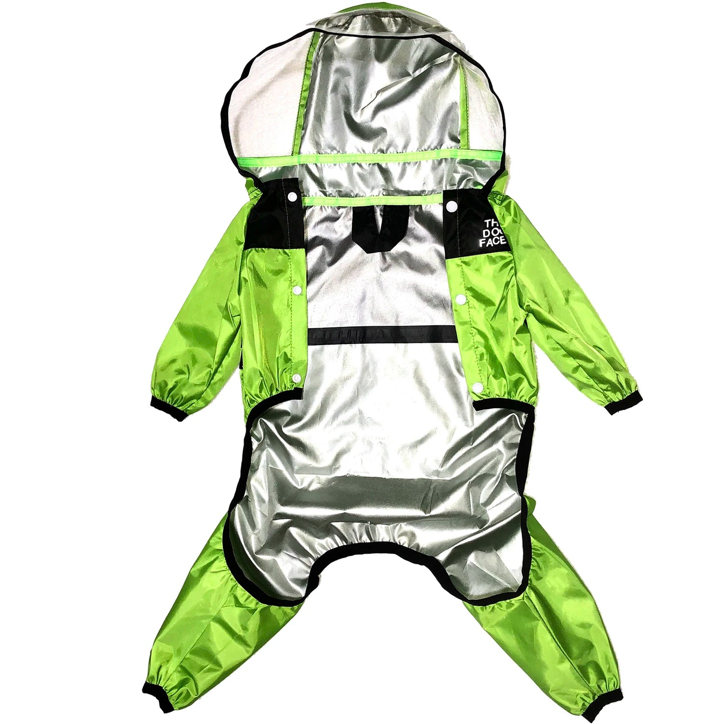 โ Waterproof Dog Raincoat ๐พ Reflective Hooded Pet Jumpsuit