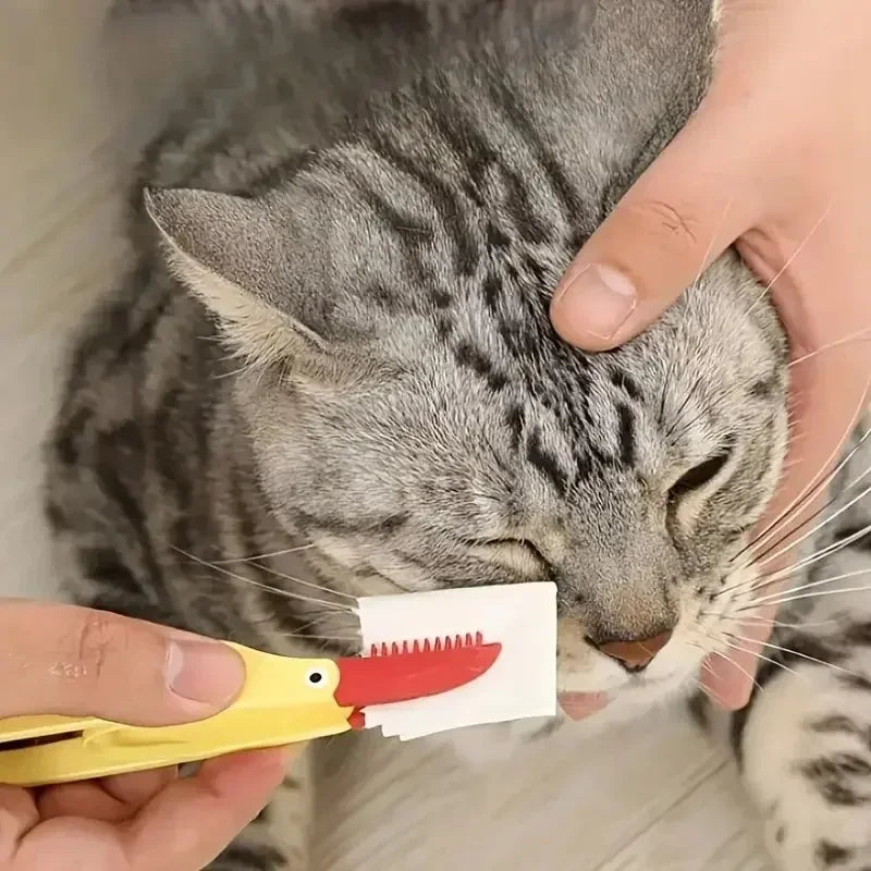Soft silicone pet eye cleaning brush for dogs and cats tear stain and debris removal