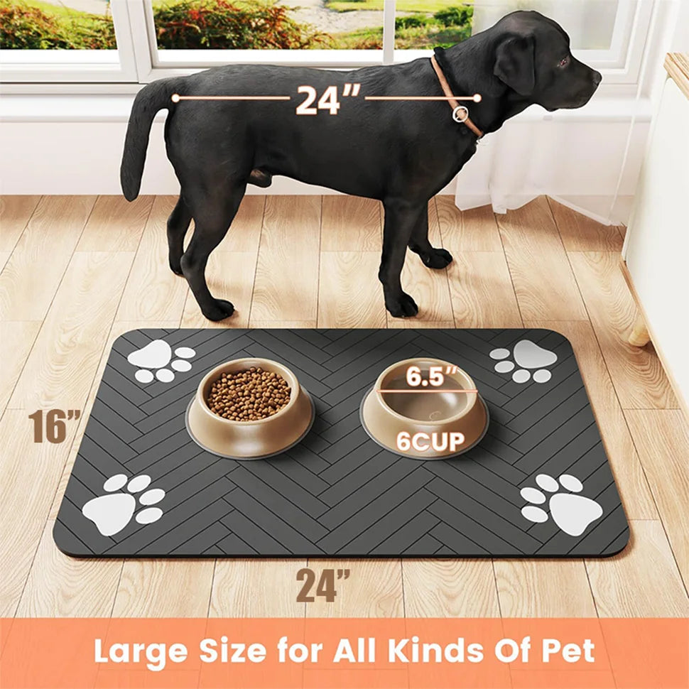 ๐ฝ๏ธ Waterproof Pet Food Mat โจ Non-Slip Placemat for Dogs & Cats