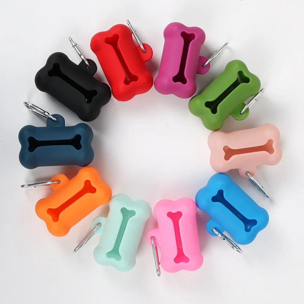 Dog Waste Bag Dispenser – Bone Shaped Portable Holder – PVC