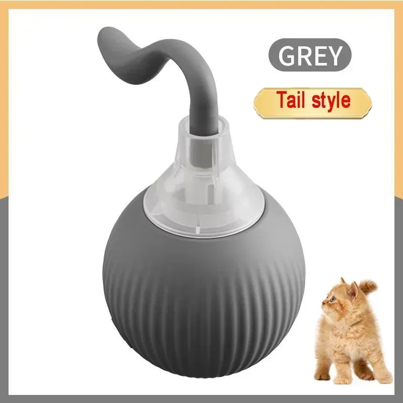 ๐งถ Rechargeable Cat Toy Ball โจ Interactive Automatic Rolling Ball with Simulated Tail