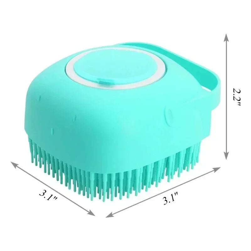 Silicone Pet Bath Brush ๐๐ถ Gentle Scrubber & Massager for Dogs & Cats