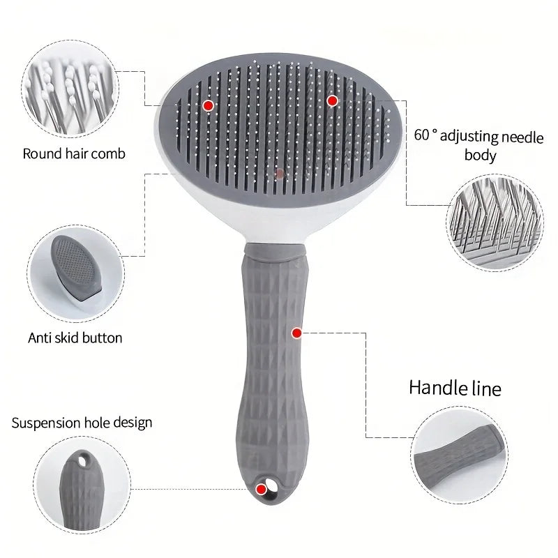 ๐พ One-Click Pet Hair Removal Brush | Effortless Grooming for Dogs & Cats ๐พ