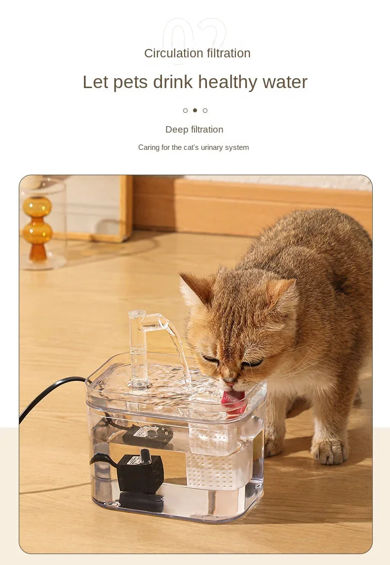 💦Automatic Pet Water Fountain 💧 – Fresh Circulating Dispenser for Cats & Dogs