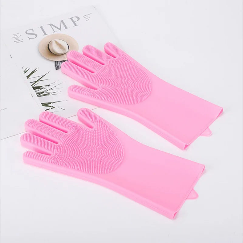 ๐งค๐ Pet Bathing Gloves ๐งผ Silicone Grooming & Deshedding Scrubber