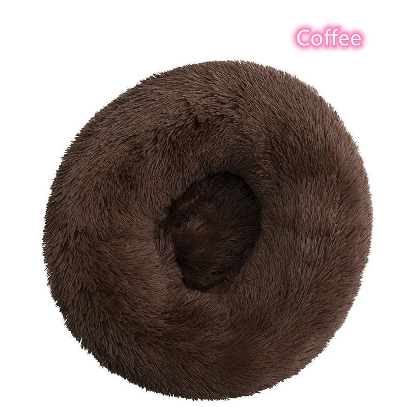 ποΈ Plush Donut Pet Bed πΆπ± Ultra-Soft & Washable Calming Bed for Cats and Dogs