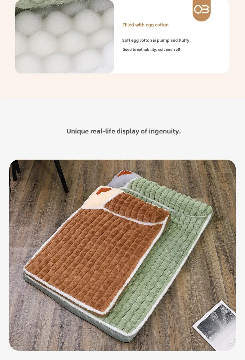 3XL Orthopedic Dog Bed 🧸 – Extra Large Cozy Winter Mat (Removable & Washable)