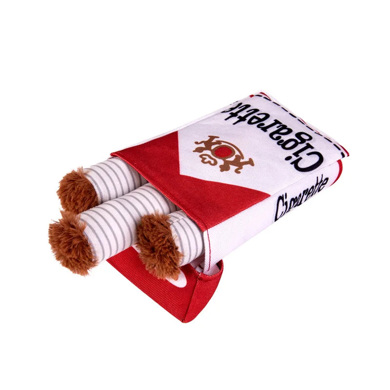 Funny Cigarette Plush Dog Toy ✨ Soft Chew Toy for Dogs and Puppies, Imitation Design for Teething & Play