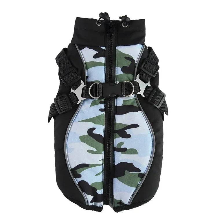 ๐งฅ Winter Dog Jacket ๐ Reflective Harness Coat with Zipper for Small Pets