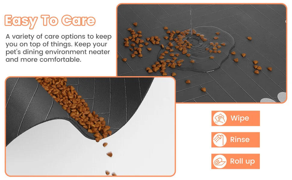 ๐ฝ๏ธ Waterproof Pet Food Mat โจ Non-Slip Placemat for Dogs & Cats