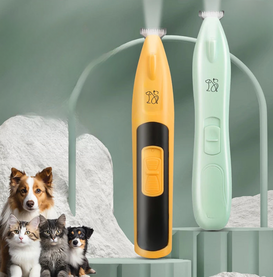 🔦 Pet Paw Trimmer 🐾 LED Grooming Clipper with 2 Speeds & Wide Blade