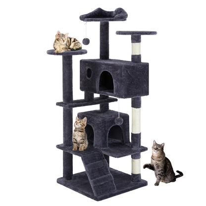 🐱 JHK 54in Multi-Level Cat Tree Tower with Condo & Scratching Post 🐾